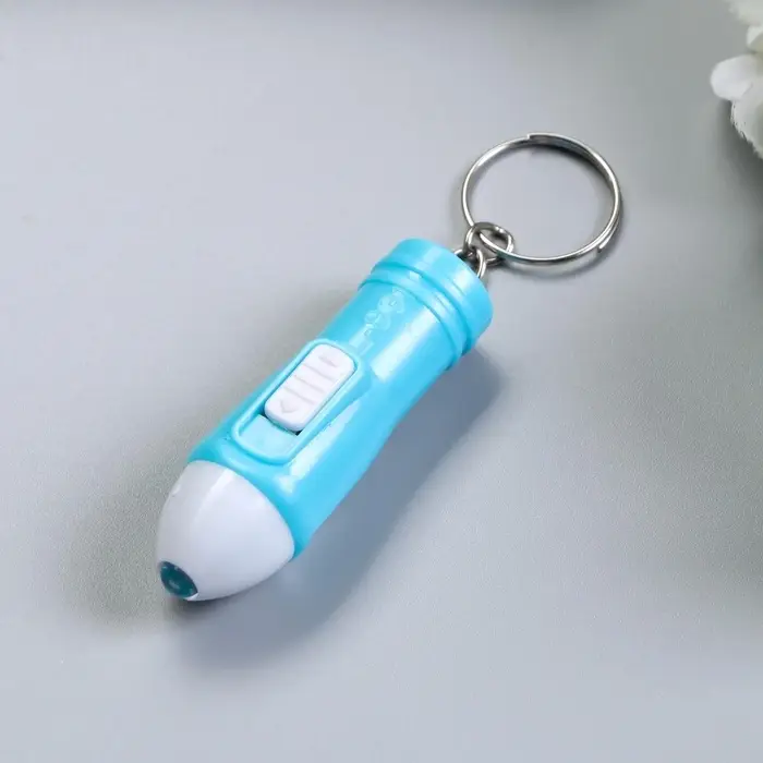 Фонарик брелок для ключей на кольце &laquo;Ручка&raquo;, светит, 5&times;1&times;1 см, МИКС