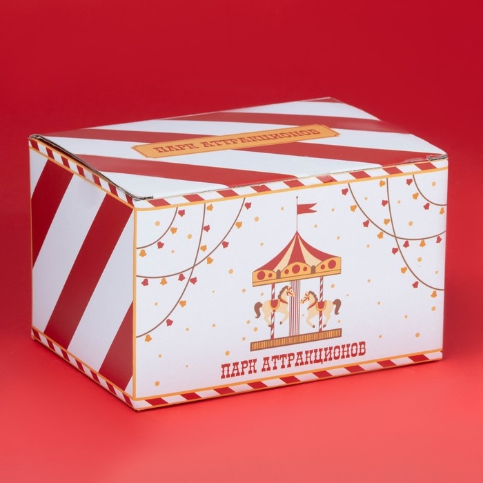 Сахарница новогодняя Доляна &laquo;Парк аттракционов&raquo;, 400 мл, фарфор, цвет белый