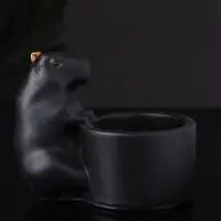 Подсвечник "Капибара" 6х9 см, чёрный