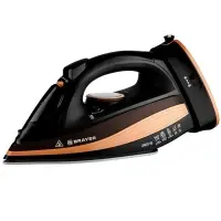 Утюг паровой BRAYER 4010BR, 2400 Вт, керамичекая подошва, 320 мл, беспроводной, коричневый