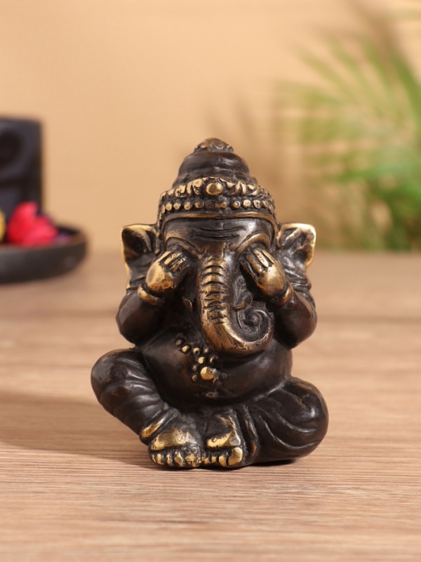 Сувенир бронза "Ганеша" 6х5х8 см