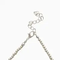 Колье "Сердце" под гематит, цвет серебро