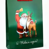 Пакет подарочный &laquo;Новогодний&raquo;, с очками, 31 &times; 11 &times; 40 см