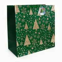 Подарочный пакет &laquo;Новогодний&raquo;, зелёный 40 &times; 40 &times; 40 см