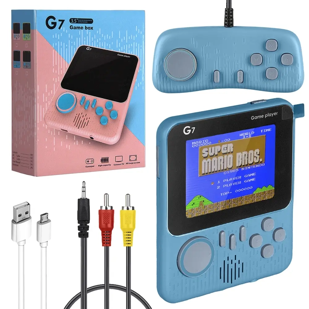 Игровая приставка G7 синяя 3.5&rdquo; для 2 пользователей