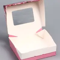 Коробка складная с окном &laquo;Розы&raquo; 10&times;8&times;3.5 см