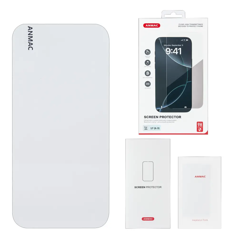 Защитное стекло iPh 17 (6.3) 2.5D Clear ANMAC Арт.1137575