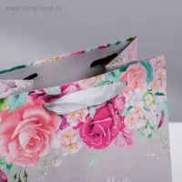 Пакет подарочный крафтовый квадратный, упаковка, &laquo;С нежной любовью&raquo;, 14 х 14 х 9 см