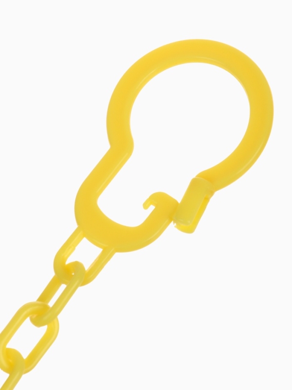 Пустышка классическая, с держателем, +0мес., цвет зеленый/желтый