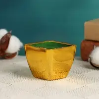 Флористическое кашпо "Аксель" золото, 5,5х5,5х5см
