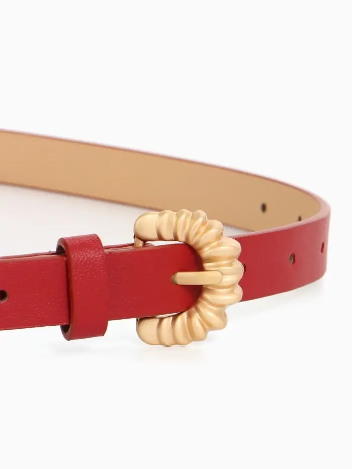 Ремень жен 03-01-01-01, Март2514, 1,8*0,3*110 см, без винта, пряж золото, 1 прокол,