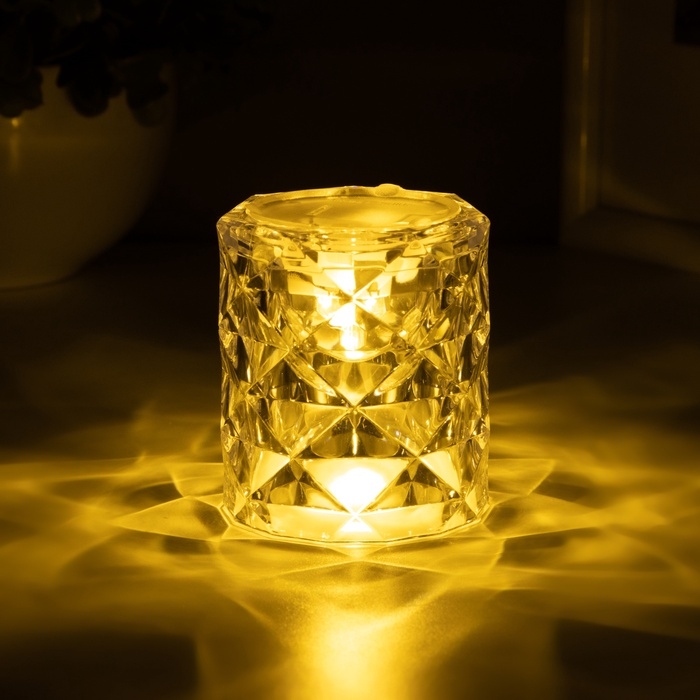 Ночник "Хрустальный бокал" LED 0.3Вт 4,9х4,9х5,5см