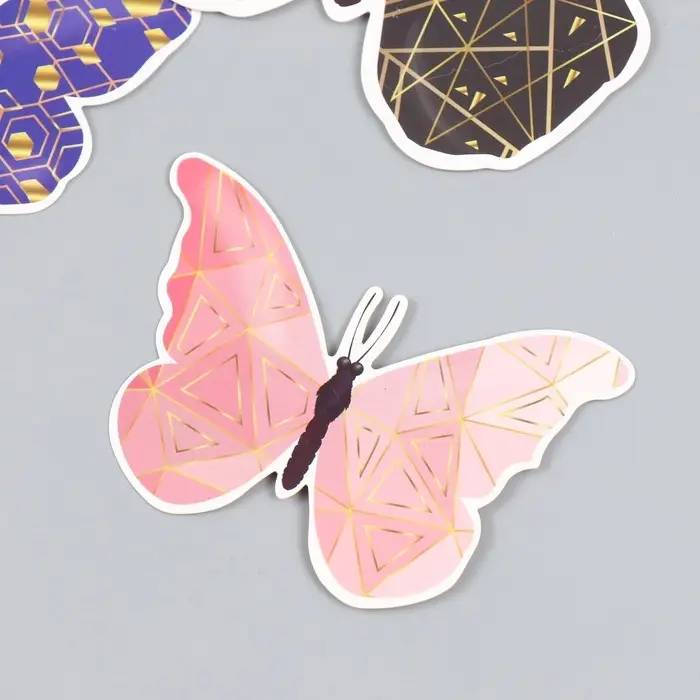 Набор магнитов на холодильник &laquo;Геометрия с золотом&raquo;, 12 шт., картон, h=4-10 см