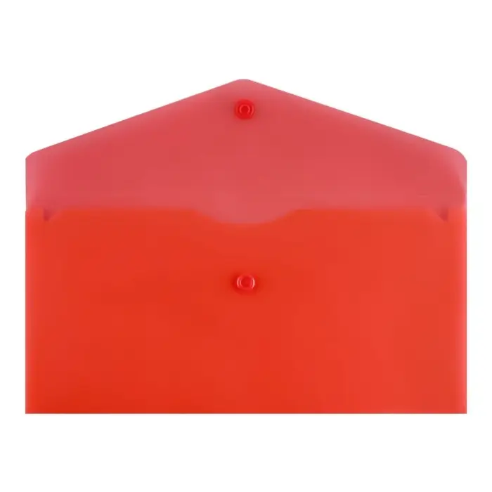 Папка-конверт на кнопке travel, 150 мкм, Calligrata Standard, прозрачная, красная