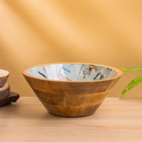 Салатник "Мудрый слон" дерево манго 25х25х10 см