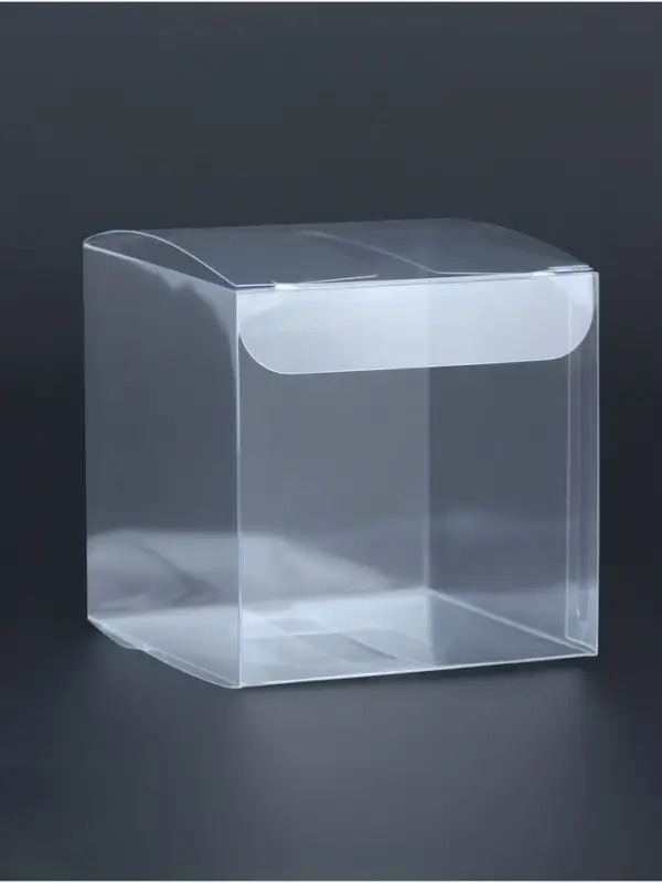 Складная прозрачная коробка из PVC, для упаковки подарков, 7&times;7&times;7 см