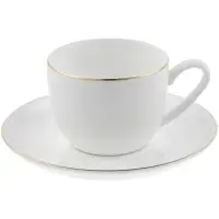 Кофейная пара Select, белая с золотистой отводкой