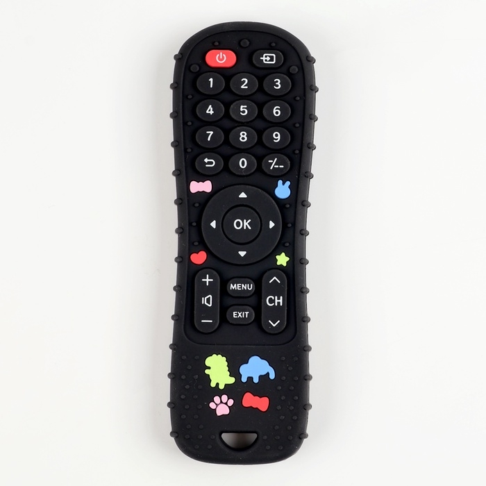 Прорезыватель силиконовый для зубов &laquo;Пульт от телевизора&raquo;, от 0 мес., чёрный