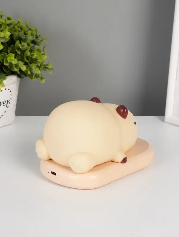 Ночник "Капибара на коврике" LED 3Вт 5V USB АКБ 9,3х15х13,2 см