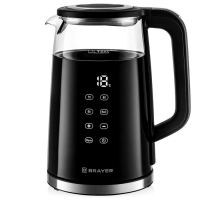 Чайник электрический BRAYER 1037BR,1.7 л, нерж.сталь с пластик. Покрытием Cool Touch,2200Вт