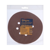 Круг абразивный шлифовальный под "липучку" ТУНДРА, перфорированный, 150 мм, Р180, 5 шт.