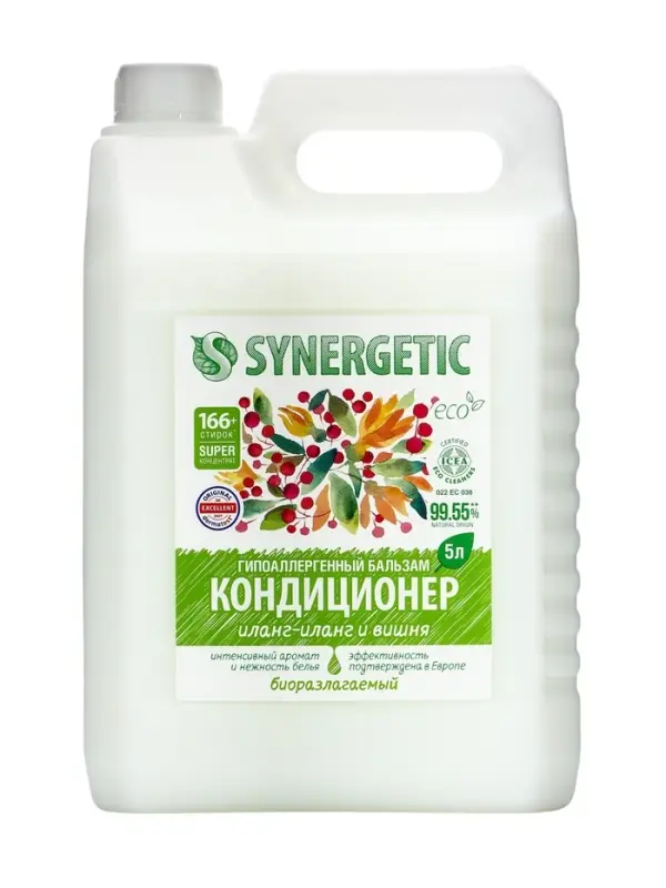 Кондиционер-бальзам для белья Synergetic "Иланг-иланг и вишня", 5 л