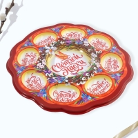 Пасхальная подставка на 8 яиц и кулич &laquo;Верба&raquo; на пасху, 24 х 25 см.