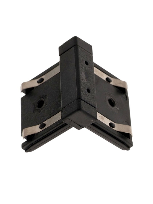 Коннектор угловой для шинопровода вертикикальный, серия "Flat", черный