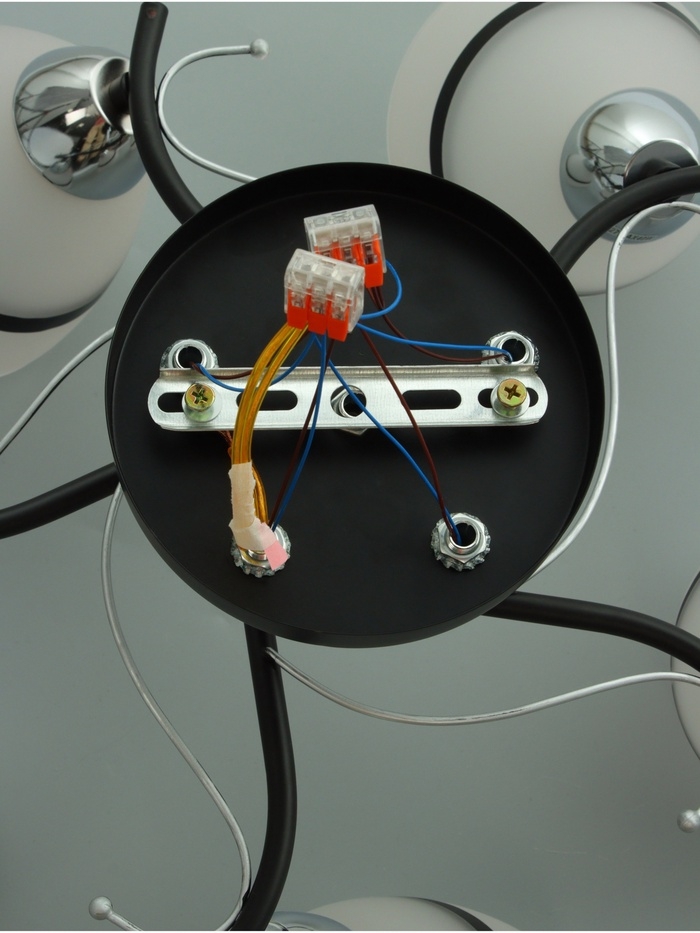 Люстра "Лайма" 5хЕ27 40Вт черно-хромовый 55х55х24 см