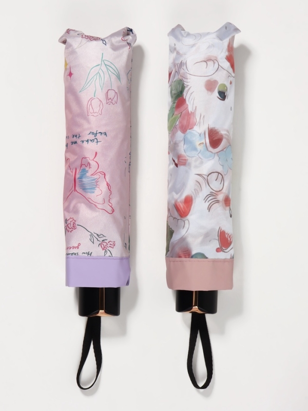 Зонт механический &laquo;Рисунки&raquo;, 4 сложения, 8 спиц, R=47/56 см, d=94 см, МИКС