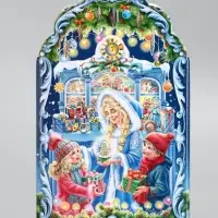 Подарочная коробка новогодняя &laquo;Новогодняя карусель&raquo;, фигурная, 160&times;75&times;260 см