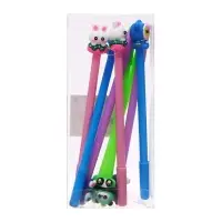 Ручка - прикол гелевая &laquo;Зверушки&raquo;, синий стержень, МИКС