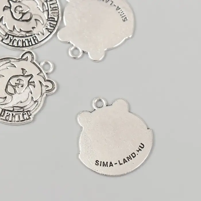 Металлический элемент, декоративная подвеска &laquo;Арт Узор. Русский характер: Медведь&raquo;, 2.5&times;2.4 см