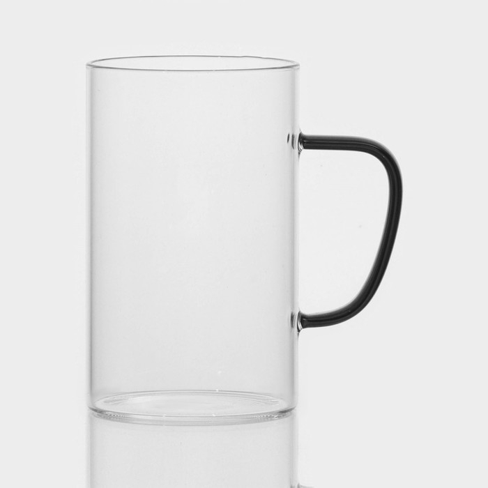 Кружка стеклянная для заваривания с металлическим ситом, 550 мл