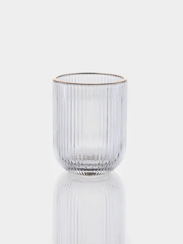 Набор стаканов 6 шт, 260 мл, золотой обод