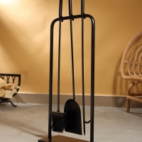 Каминный набор "Угли" сталь, 3 предмета, 30х15х76 см