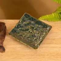 Подставка под благовония "Листва" керамика, цв. зелёный, 10х10х2 см