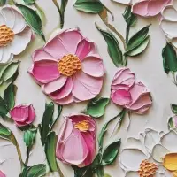 Бумага упаковочная глянцевая &laquo;Цветочная поляна&raquo;, 70 &times; 100 см