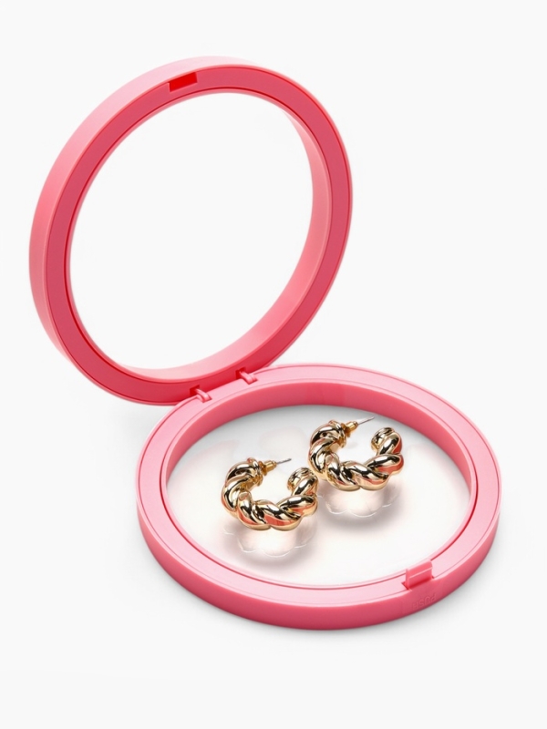 Подставка для украшений &laquo;Круг&raquo;, 11,5*11,5*4,5 см, цвет розовый