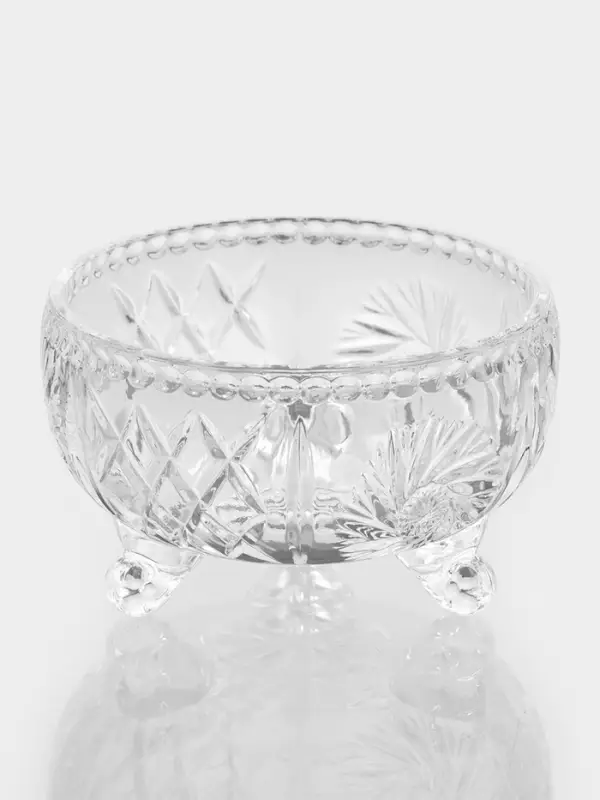 Сахарница с крышкой "Наполли" 8,7х8,7х10,5 см, прозрачная