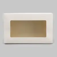 Упаковка для продуктов с окном, белая, 23&times;14&times;6 см, 1.9 л