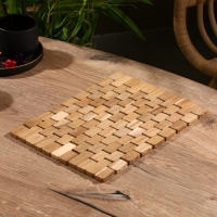 Коврик из тикового дерева, 30х20х0,7 см