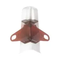 Угол наружный (внешний) с крепежом для плинтуса &laquo;Деконика&raquo;, 85 мм, 001 белый