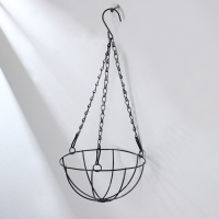 Кашпо подвесное, d = 20 см, с кокосовым вкладышем, &laquo;Полусфера&raquo;