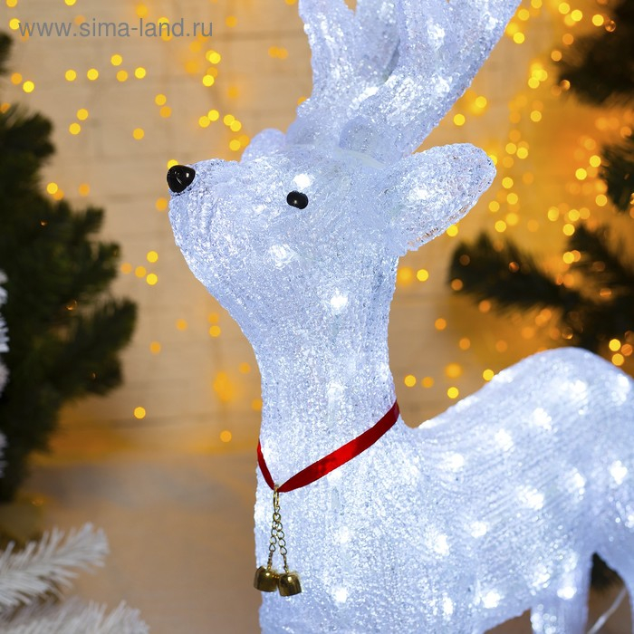 Светодиодная фигура &laquo;Олень гордый&raquo; 52 &times; 80 &times; 21 см, акрил, 80 LED, 8 режимов, 24 В, свечение белое