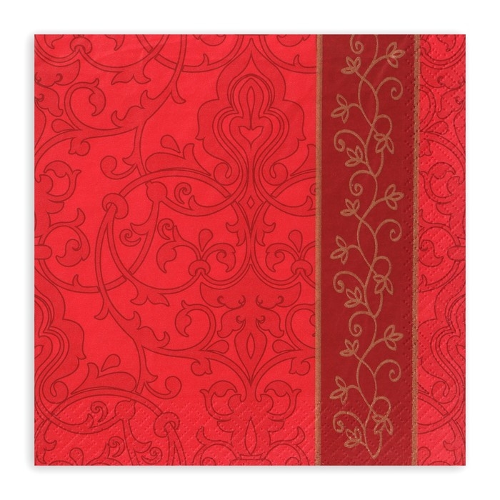 Новогодние салфетки бумажные Pero Prestige &laquo;Бордо&raquo;, 3 слоя, 33х33 см, 20 шт