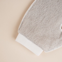 Мочалка - варежка массажная SL Home &laquo;Ортика&raquo;, хлопок, 20&times;17 см, цвет бежевый