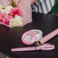 Лента атласная &laquo;Forever love&raquo;, 15 мм &times; 23 &plusmn; 1 м, цвет розовый