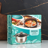 Кастрюля &laquo;Диана&raquo;, 3.5 л, d=20 см, капсульное дно, индукция
