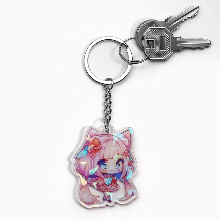 Брелок для ключей голографический &laquo;Аниме&raquo;, 5 х 4 см